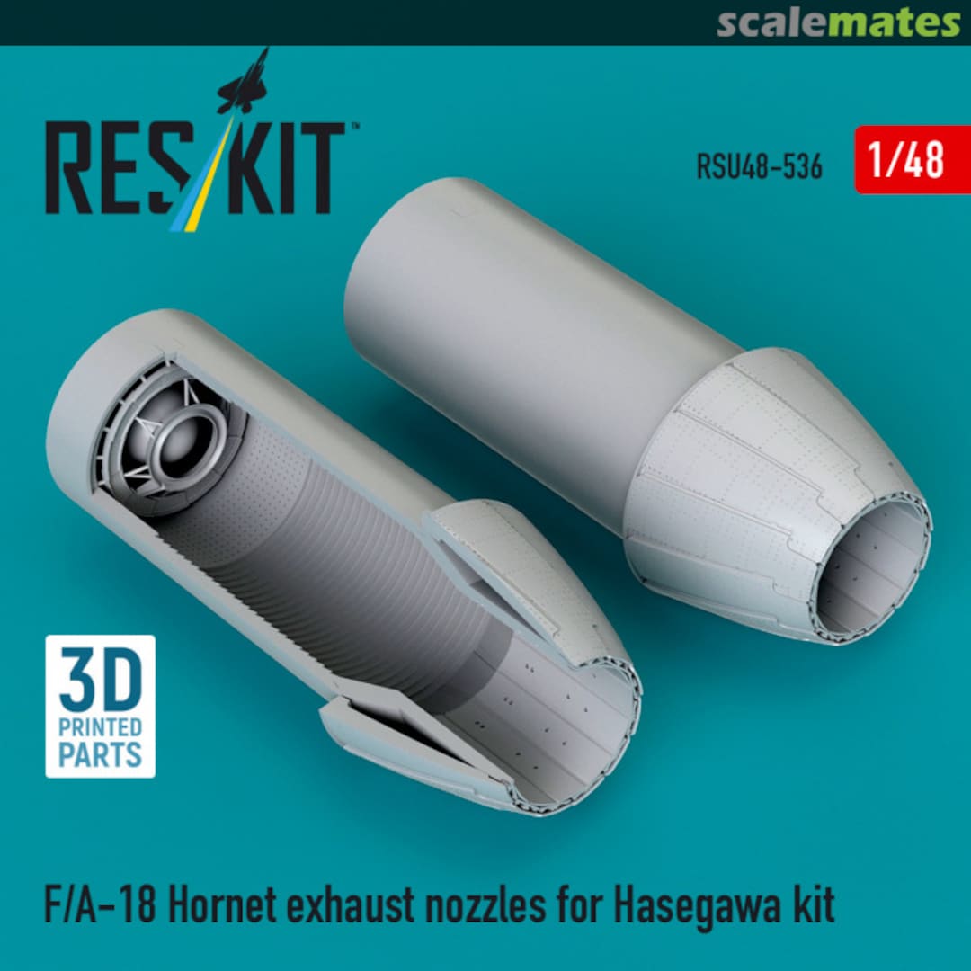 Boxart F/A-18 Hornet - exhaust nozzles (3D Printed) RSU48-0536 ResKit Boxart F/A-18 Hornet - exhaust nozzles (3D Printed) RSU48-0536 ResKit