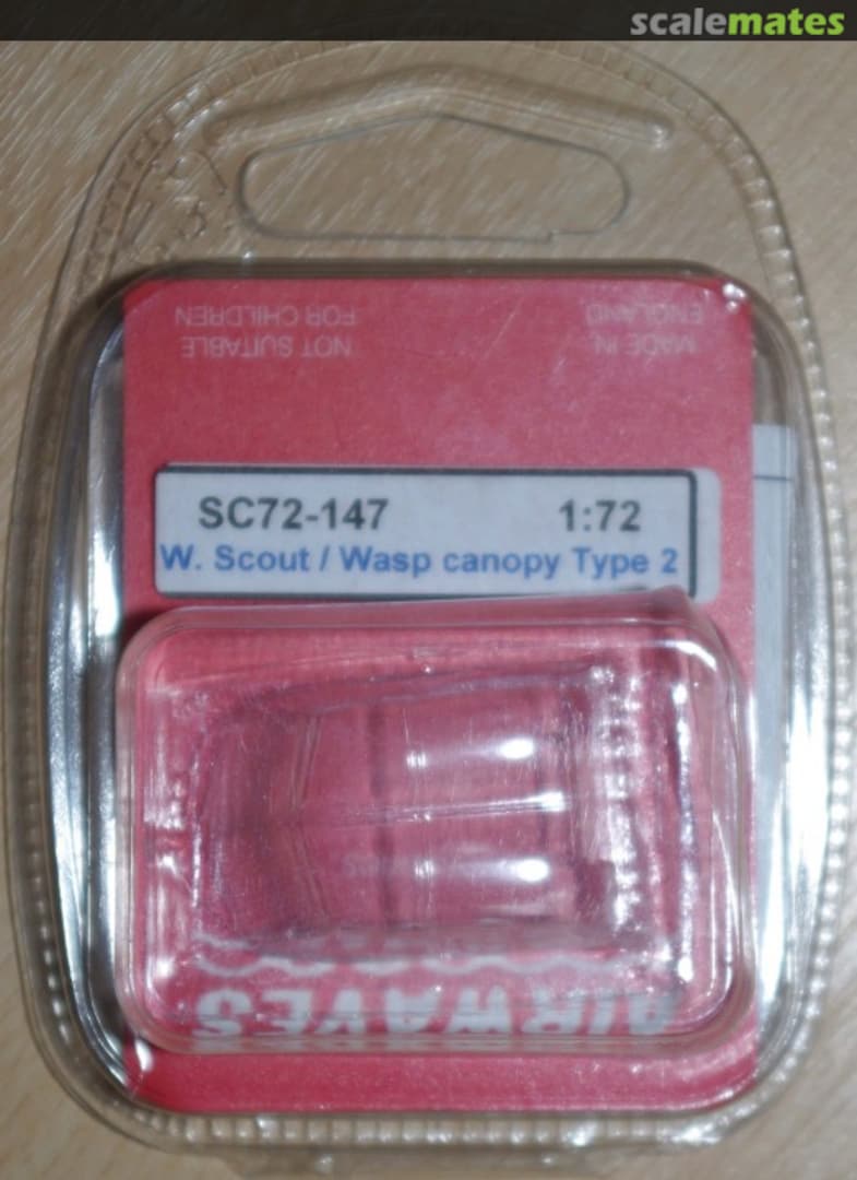 Boxart Westland Scout / Wasp Canopy Type 2 SC72-147 Airwaves Boxart Westland Scout / Wasp Canopy Type 2 SC72-147 Airwaves