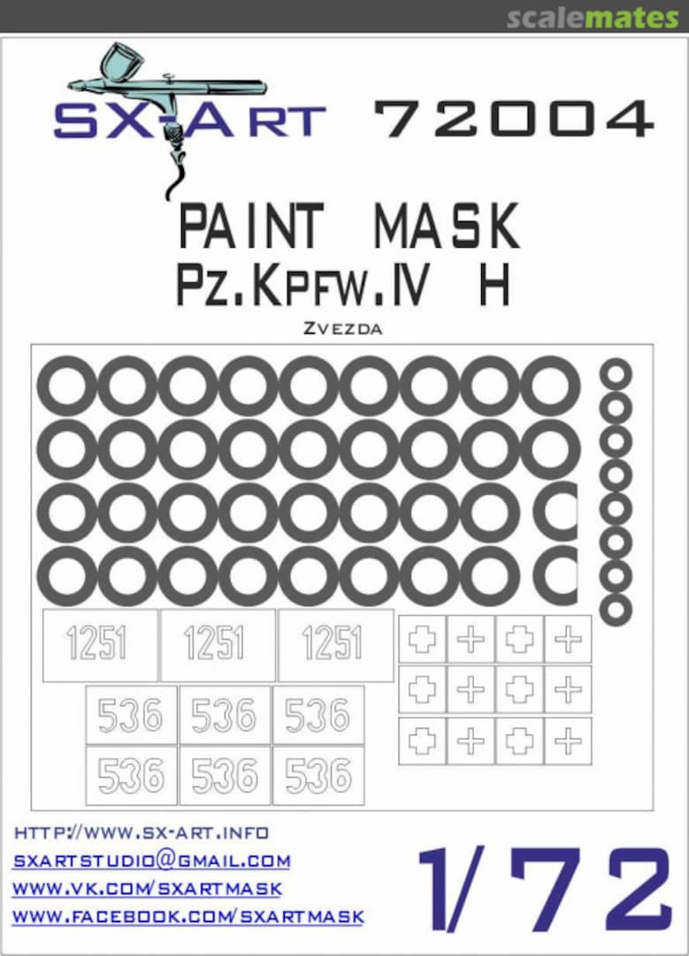 Boxart Paint mask Pz.Kpfw.IV H 72004 SX-Art Boxart Paint mask Pz.Kpfw.IV H 72004 SX-Art