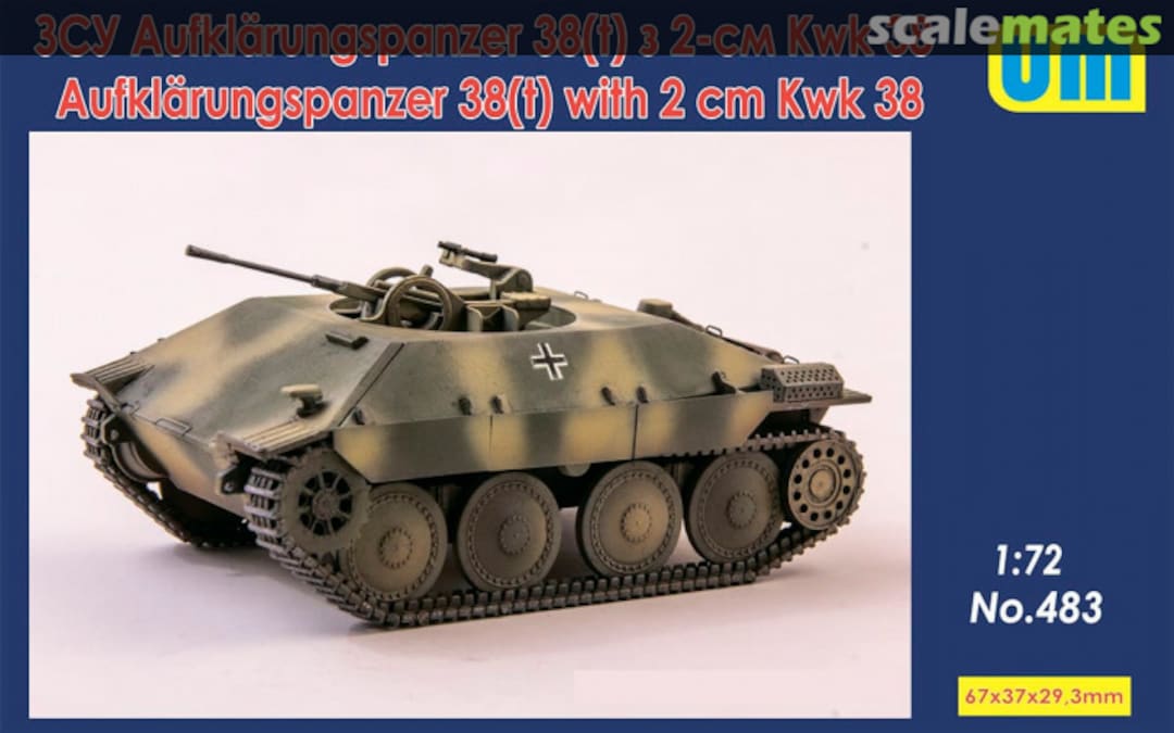 Boxart Aufklärungspanzer 38(t) with 2 cm Kwk 38 483 UM Boxart Aufklärungspanzer 38(t) with 2 cm Kwk 38 483 UM