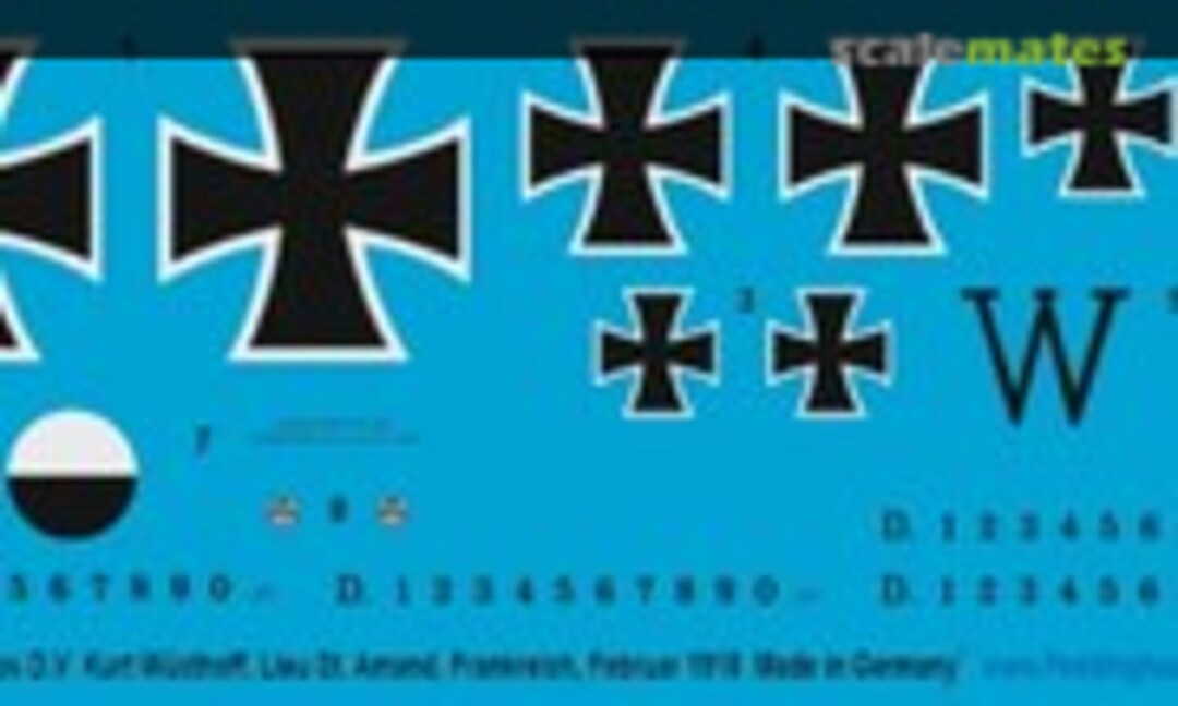 1:72 Albatros D.V Kurt Wüsthoff, Lieu St. Amand, Frankreich, Februar 1918 (Peddinghaus-Decals 72 3651) 72 3651