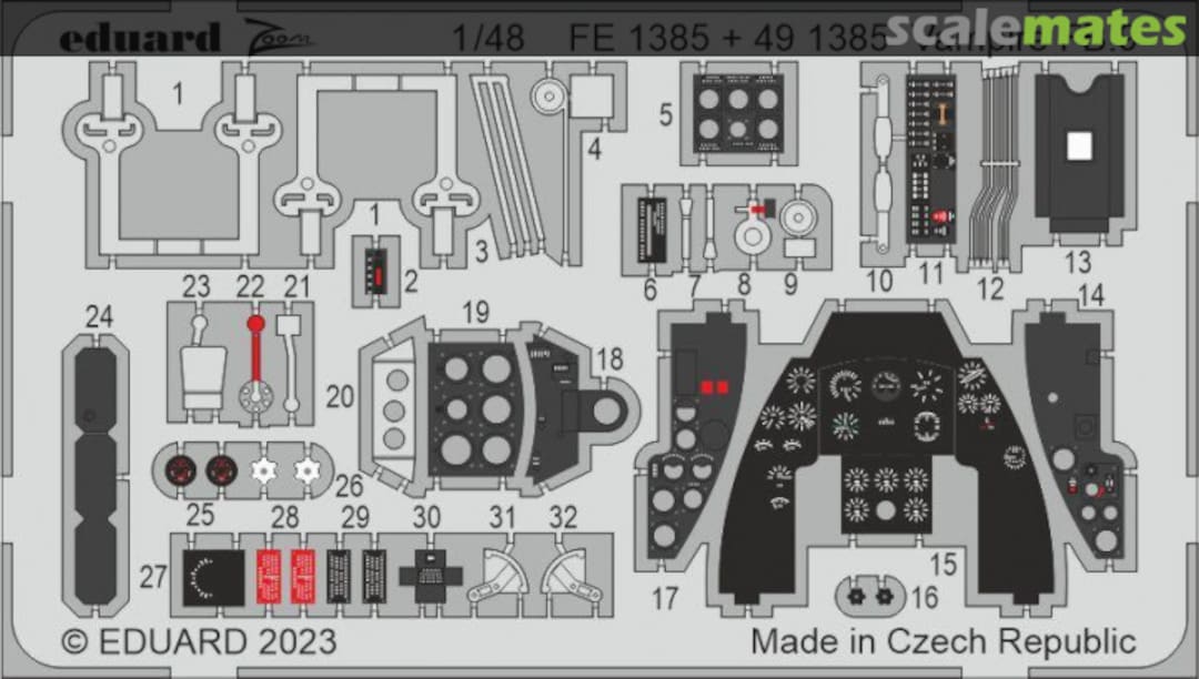 Boxart Vampire FB.9 FE1385 Eduard Boxart Vampire FB.9 FE1385 Eduard