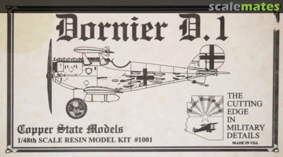 Boxart Dornier D.I 1001 Copper State Models Boxart Dornier D.I 1001 Copper State Models
