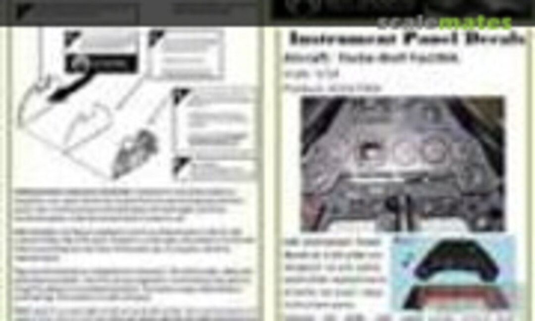 1:24 Instrument Panel Decals Focke-Wulf Fw190A (Airscale AS24 FWA) AS24 FWA