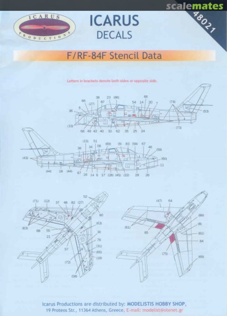 Boxart F/RF-84F Stencil Data 48021 Icarus Productions Boxart F/RF-84F Stencil Data 48021 Icarus Productions
