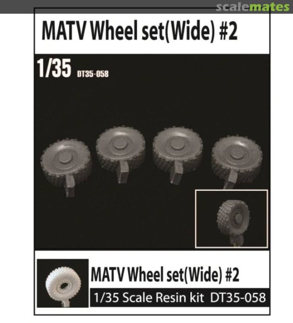 Boxart MATV Wheel Set (Wide) DT35-058 Division Miniature Boxart MATV Wheel Set (Wide) DT35-058 Division Miniature