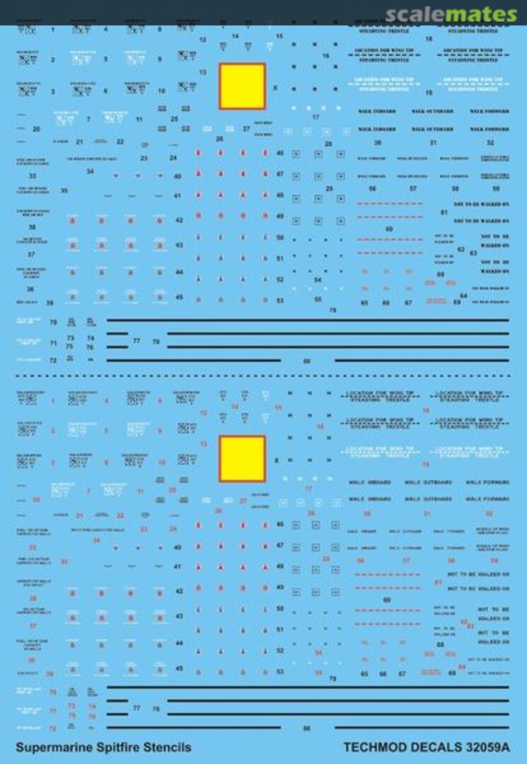 Boxart Spitfire Stencils 32059A Techmod Boxart Spitfire Stencils 32059A Techmod