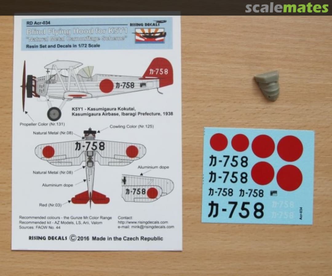 Boxart Blind Flying Hood for K5Y1 Acr-034 Rising Decals Boxart Blind Flying Hood for K5Y1 Acr-034 Rising Decals