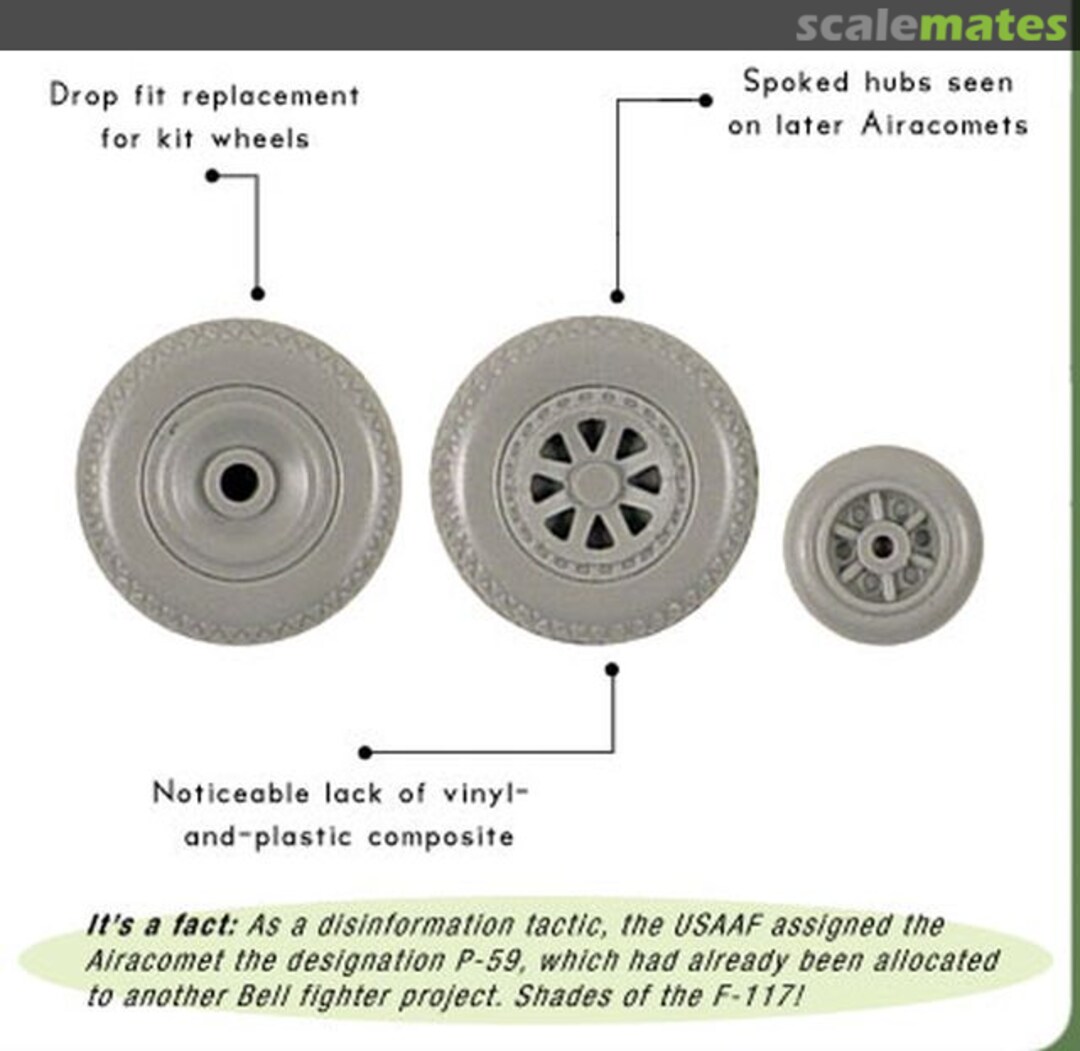 Boxart P-59 Airacomet Wheels - Spoked Hub OBS48007 Obscureco Aircraft Boxart P-59 Airacomet Wheels - Spoked Hub OBS48007 Obscureco Aircraft