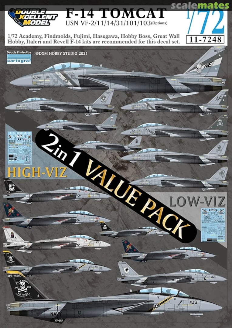 Boxart F-14 Tomcat "2 in 1 Value Pack" 11-7248 Double Xcellent Model Boxart F-14 Tomcat "2 in 1 Value Pack" 11-7248 Double Xcellent Model