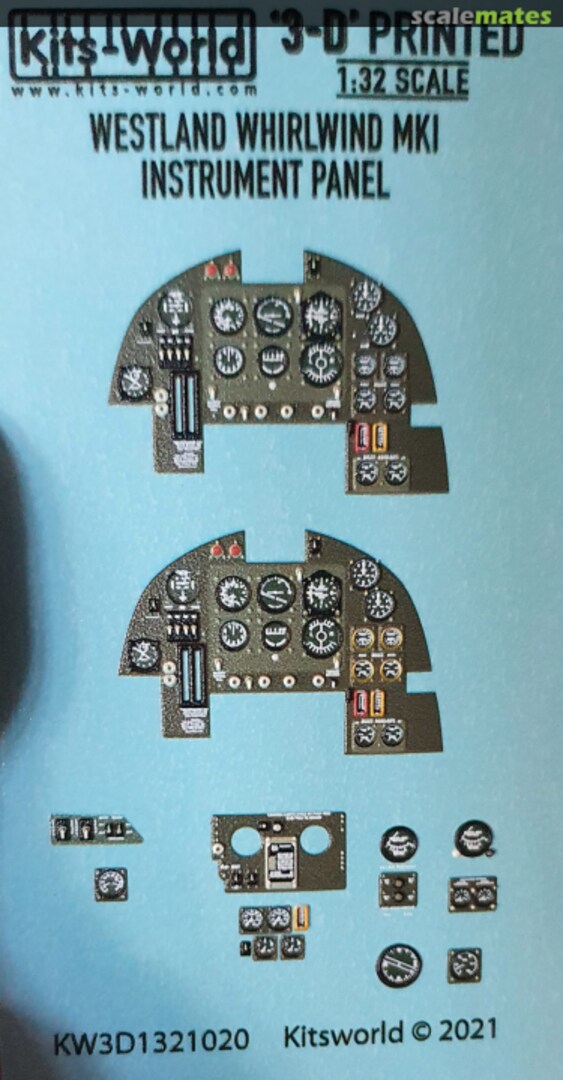 Boxart Westland Whirlwind F Mk.I 3D instrument panel KW3D1321020 Kits-World