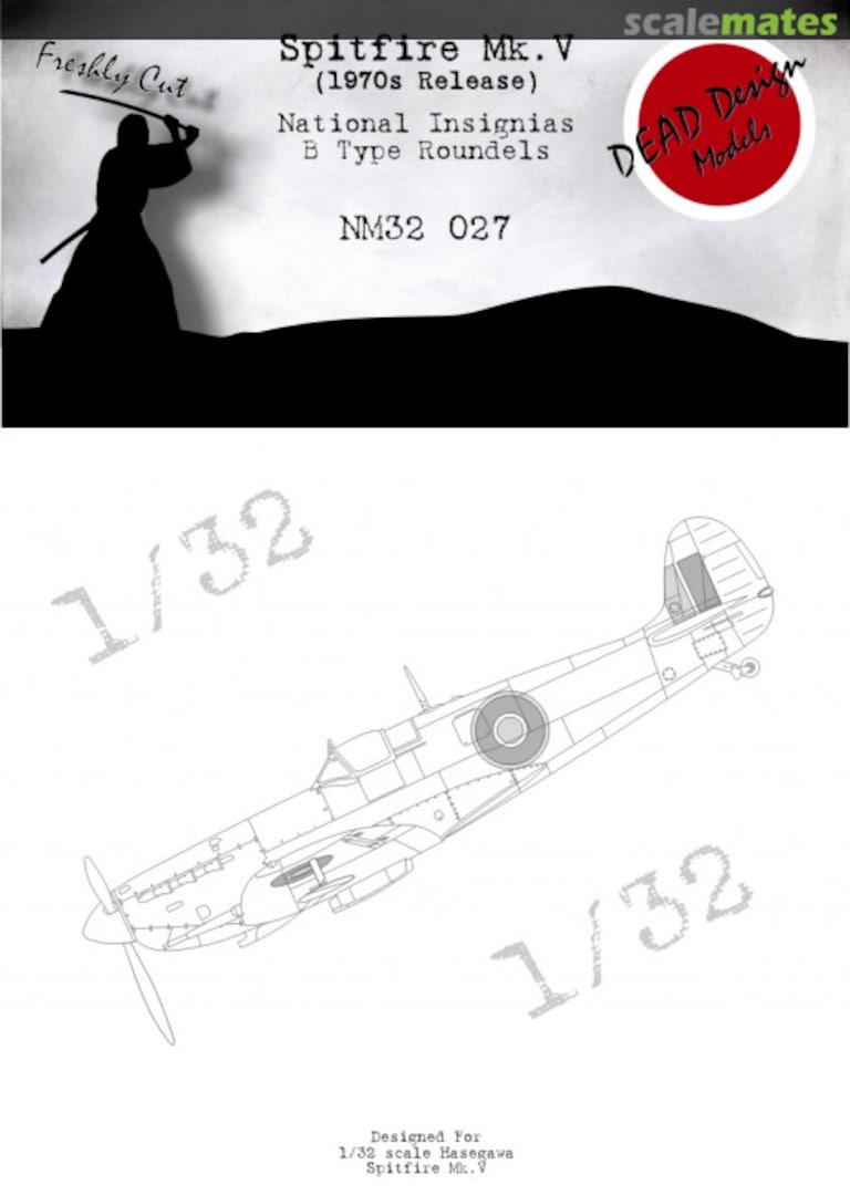 Boxart Spitfire Mk.V - National Insignias B Type Roundels NM32027 DEAD Design Models Boxart Spitfire Mk.V - National Insignias B Type Roundels NM32027 DEAD Design Models