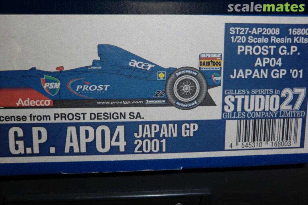 Boxart Prost G.P. AP04 Japan GP 2001 ST27-AP2008 Studio27 Boxart Prost G.P. AP04 Japan GP 2001 ST27-AP2008 Studio27