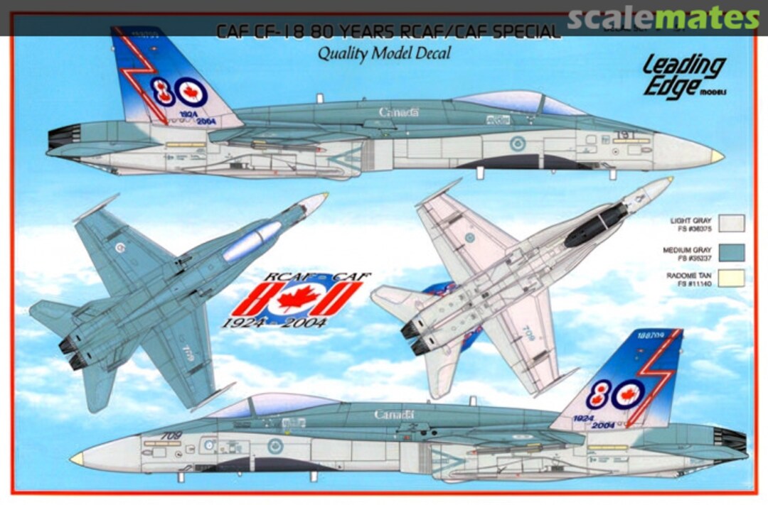 Boxart CAF CF-18 80 Years RCAF/CAF Special 72.51 Leading Edge Boxart CAF CF-18 80 Years RCAF/CAF Special 72.51 Leading Edge
