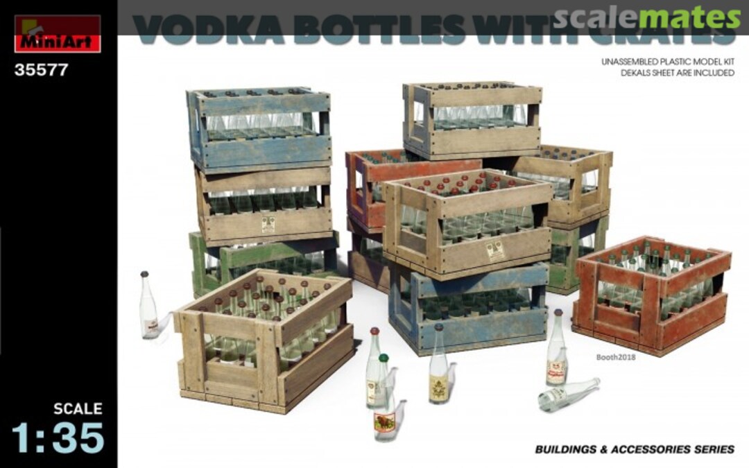 Boxart Vodka Bottles with Crates 35577 MiniArt