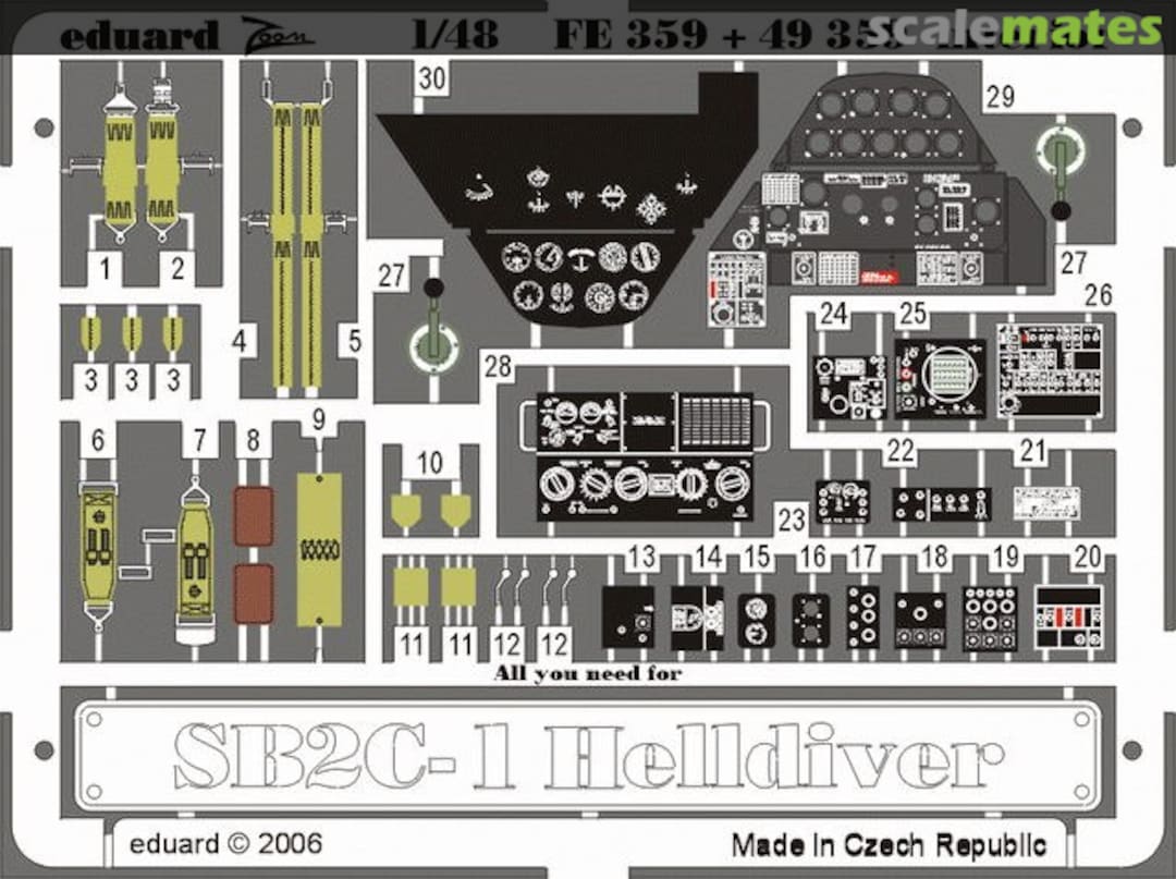 Boxart SB2C-1 interior FE359 Eduard Boxart SB2C-1 interior FE359 Eduard