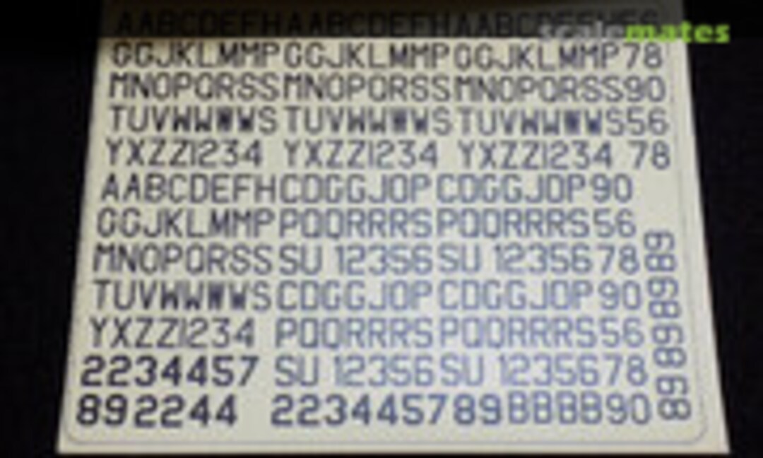1:48 American ETO Letters & Numbers (HISAIRDEC 48043) 48043