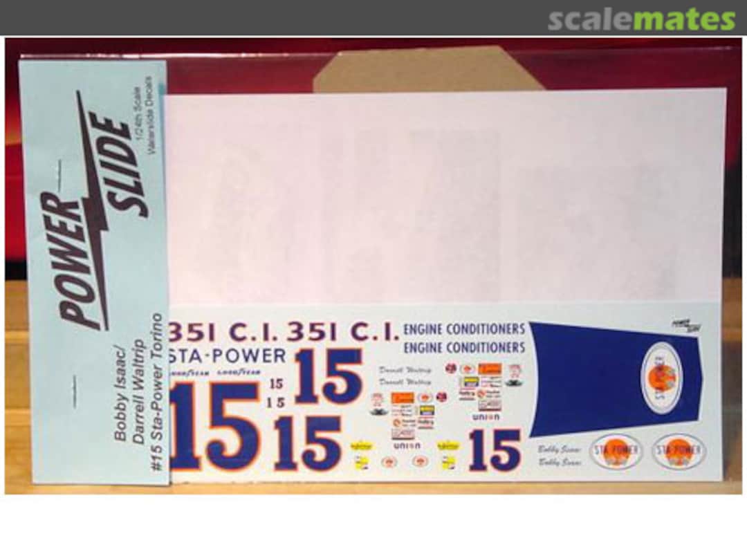 Boxart #15 Sta-Power Bobby Isaac Torino 048 Powerslide Decals Boxart #15 Sta-Power Bobby Isaac Torino 048 Powerslide Decals