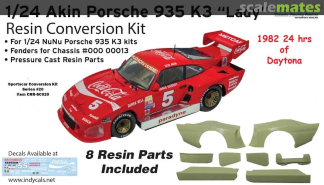 Boxart 1982 Coca-Cola Akin Daytona 24 Porsche 935 K3 Resin Conversion for NuNu kits Classic Racing Resins Boxart 1982 Coca-Cola Akin Daytona 24 Porsche 935 K3 Resin Conversion for NuNu kits Classic Racing Resins