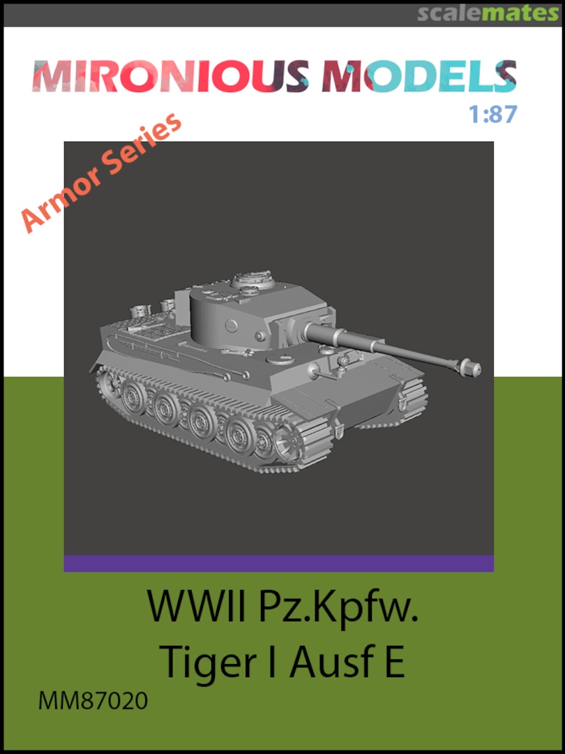 Boxart WWII Pz.Kpfw. Tiger I Ausf E MM87020 Mironious Models Boxart WWII Pz.Kpfw. Tiger I Ausf E MM87020 Mironious Models