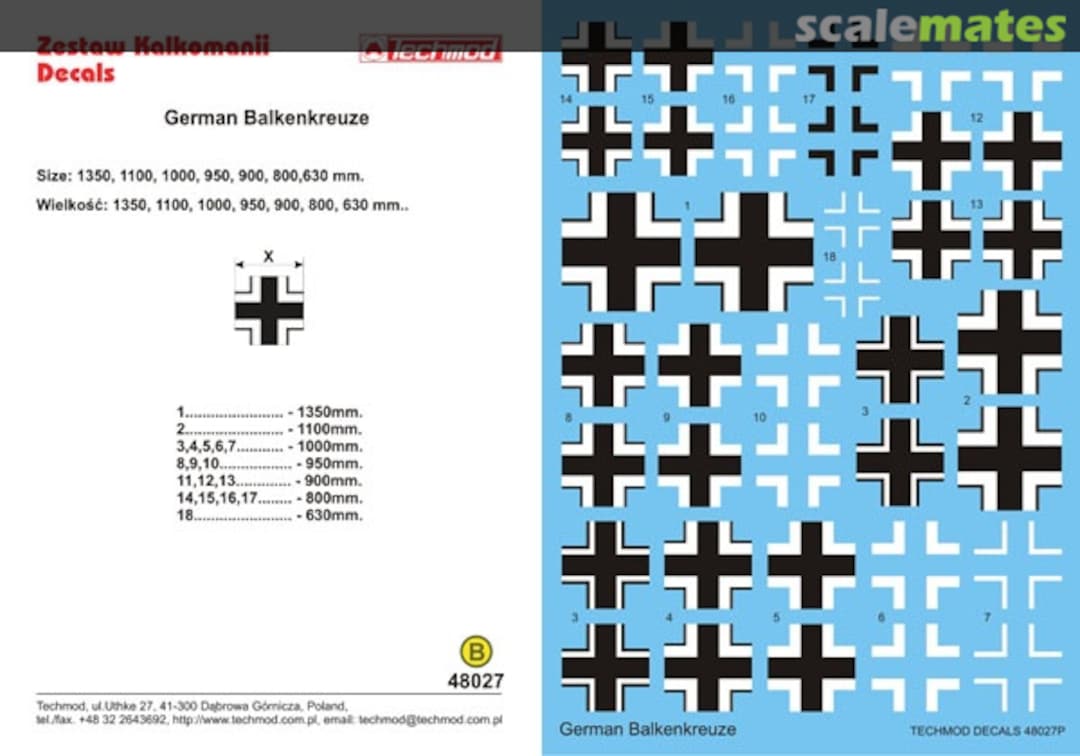 Boxart German Luftwaffe Balkenkreuze 48027 Techmod Boxart German Luftwaffe Balkenkreuze 48027 Techmod