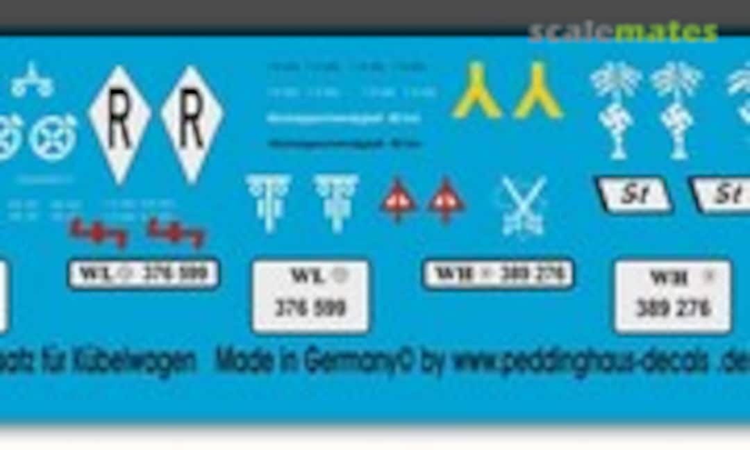 1:16 Markings for Kübelwagen (Peddinghaus-Decals EP 1182)