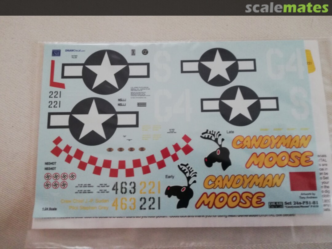 Contents Candyman P-51D 24-P51-81 Draw Decal Contents Candyman P-51D 24-P51-81 Draw Decal