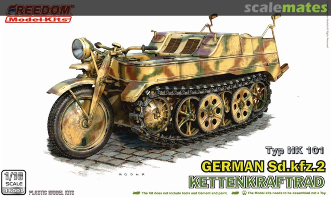 Boxart Sd.Kfz. 2 Kettenkraftrad 16001 Freedom Model Kits Boxart Sd.Kfz. 2 Kettenkraftrad 16001 Freedom Model Kits