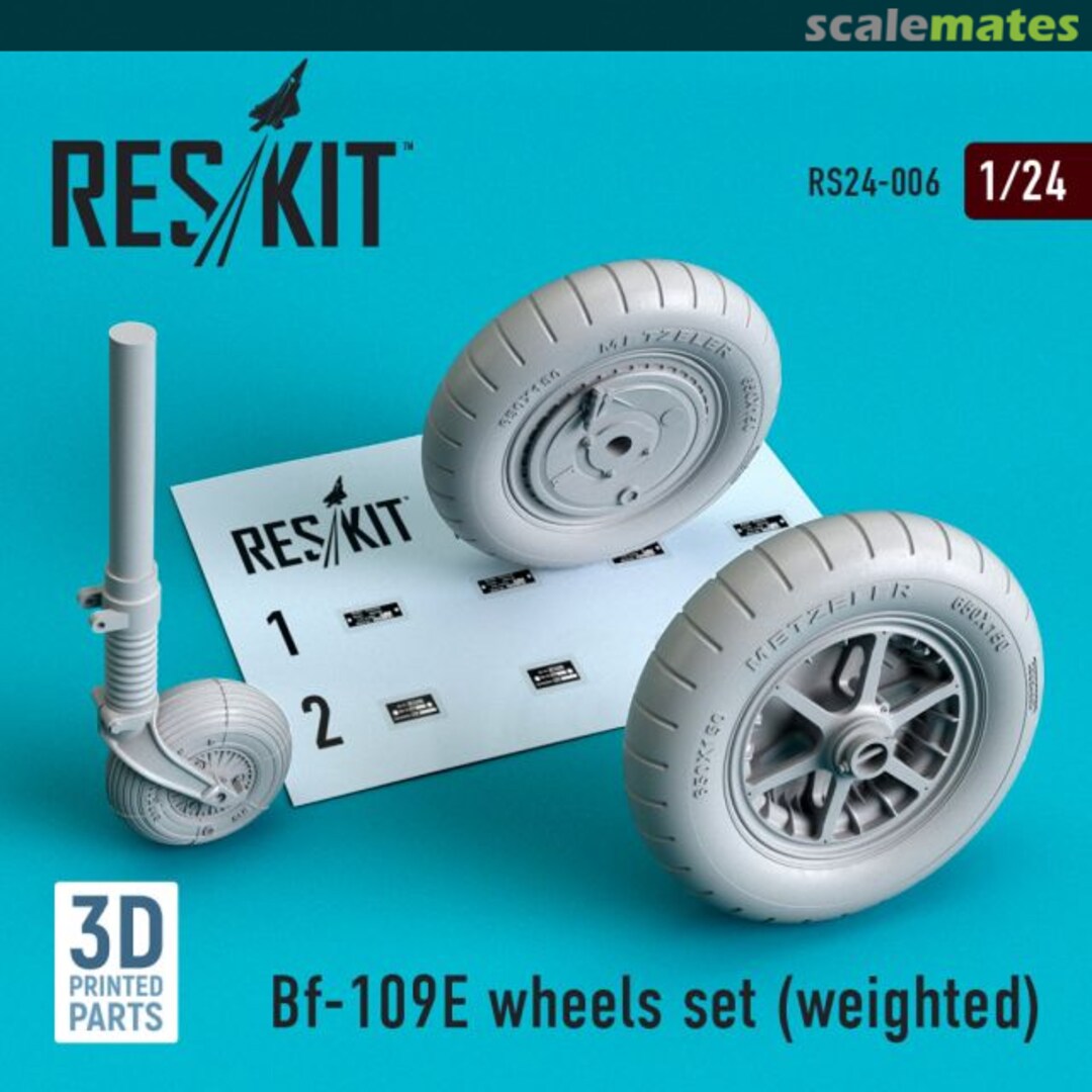 Boxart Bf-109E wheels set (weighted) RS24-0006 ResKit Boxart Bf-109E wheels set (weighted) RS24-0006 ResKit