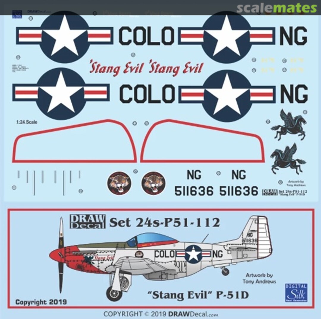 Boxart “Stang Evil” P-51D 24-P51-112 Draw Decal Boxart “Stang Evil” P-51D 24-P51-112 Draw Decal