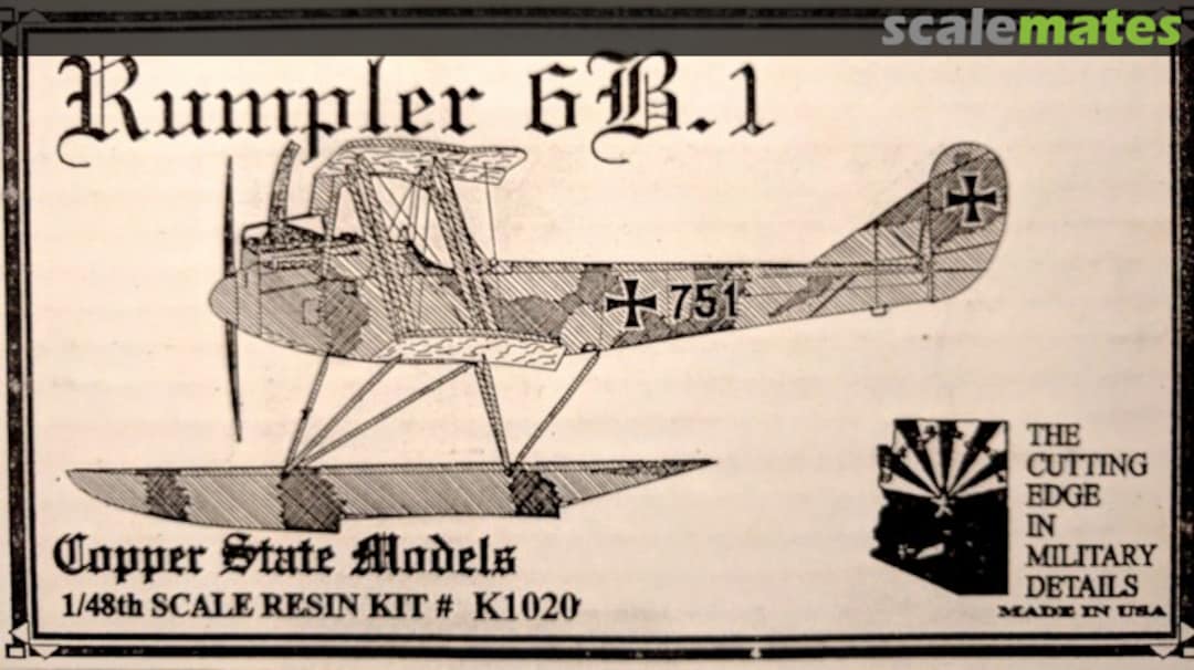 Boxart Rumpler 6B.1 1020 Copper State Models Boxart Rumpler 6B.1 1020 Copper State Models