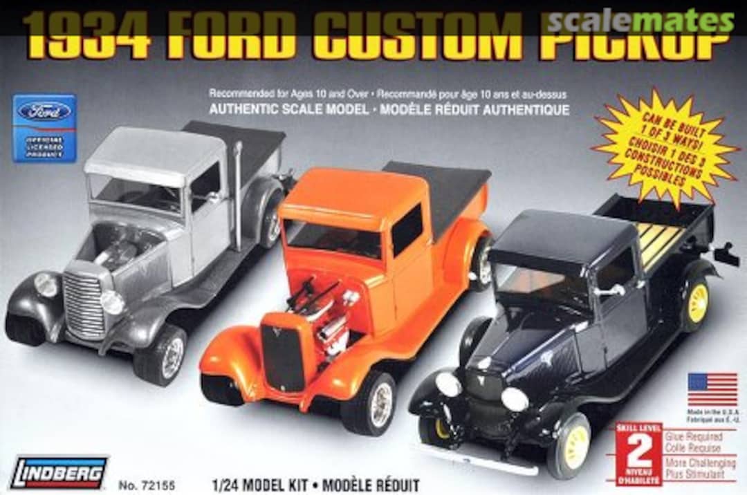 Boxart 1934 Ford Custom Pickup 3 in 1 72155 Lindberg Boxart 1934 Ford Custom Pickup 3 in 1 72155 Lindberg