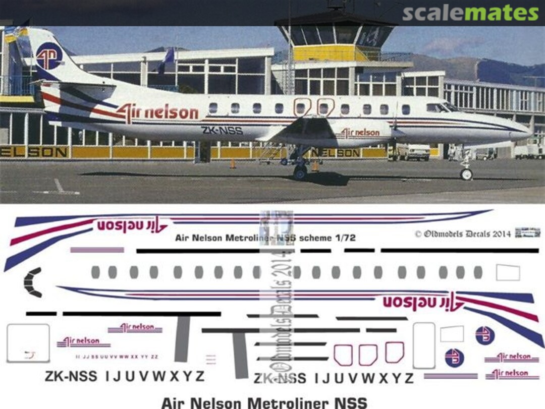 Boxart Air Nelson NSS Metroliner OMD0512 Oldmodels Decals