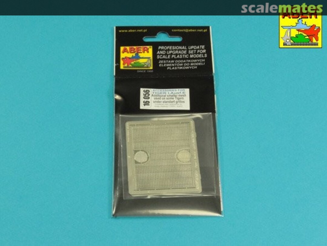 Boxart Additional smaller mesh used on some Tiger 1 Ausf E 16056 Aber Boxart Additional smaller mesh used on some Tiger 1 Ausf E 16056 Aber