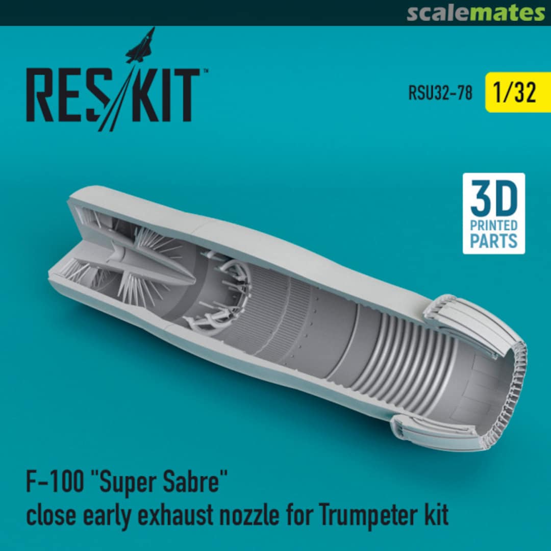 Boxart F-100 Super Sabre - close early exhaust nozzle (Trumpeter) RSU32-0078 ResKit Boxart F-100 Super Sabre - close early exhaust nozzle (Trumpeter) RSU32-0078 ResKit