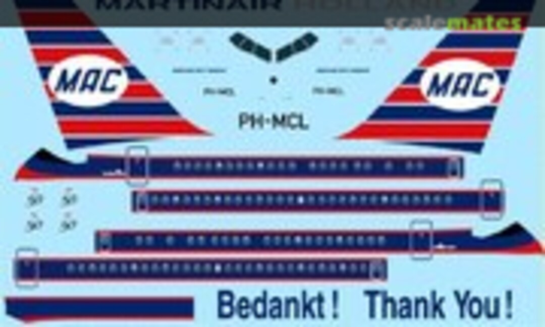 1:144 Martinair Holland Retro Boeing 767-300ER (26 Decals 144-406)