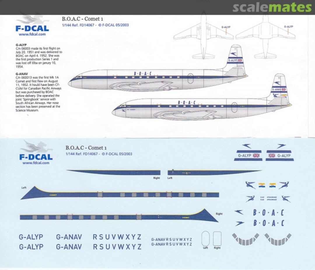 Boxart B.O.A.C Comet 1 FD14067 F-DCAL