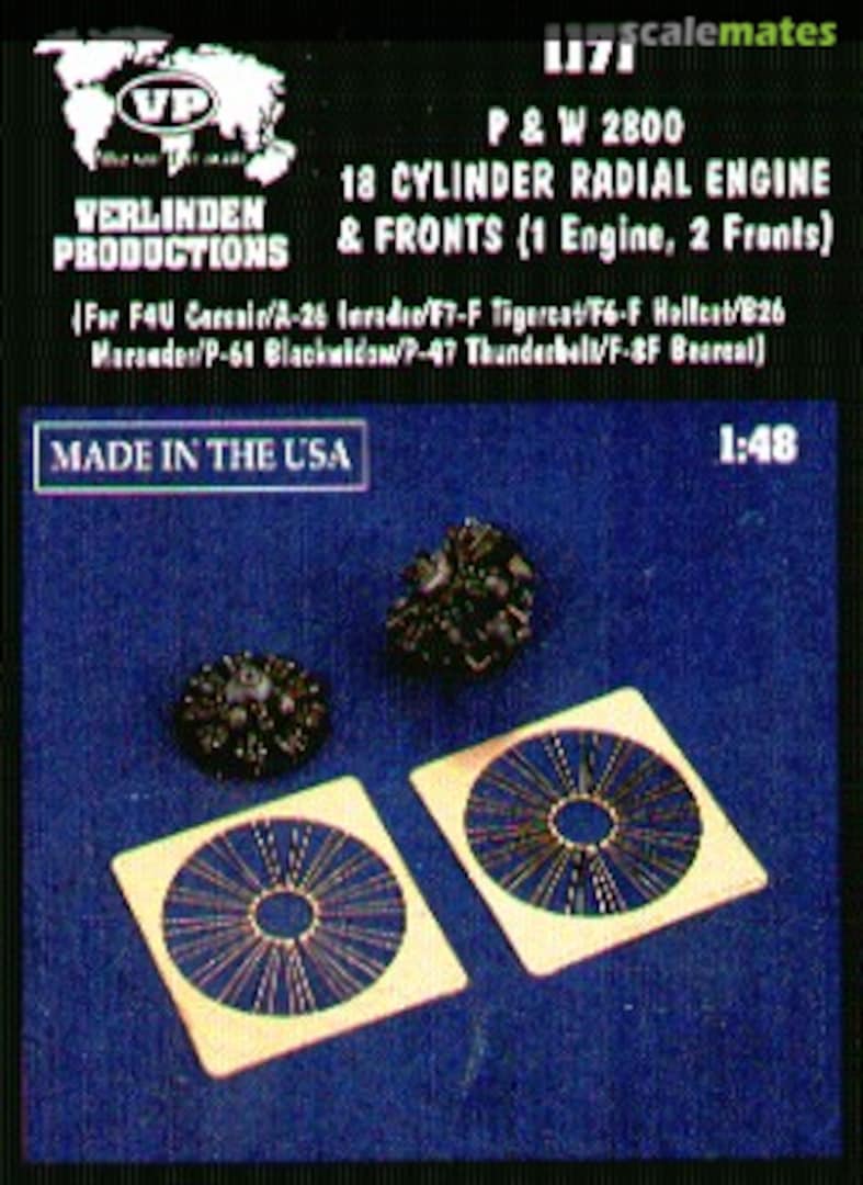 Boxart P&W 2800 18 Cylinder radial engine 1171 Verlinden Productions Boxart P&W 2800 18 Cylinder radial engine 1171 Verlinden Productions