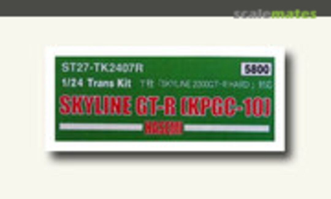 1:24 KPGC-10 GT-R M. HASEMI (1971/72) (Studio27 ST27-TK2407R) ST27-TK2407R