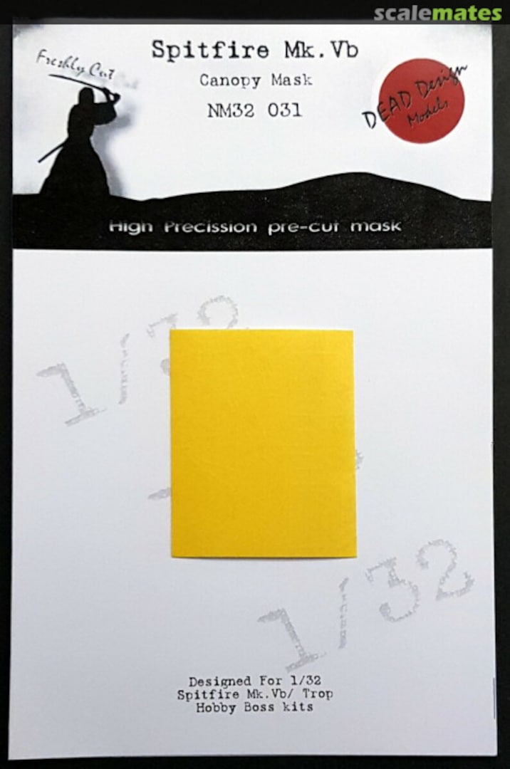 Boxart Spitfire Mk.Vb - Canopy Mask NM32031 DEAD Design Models Boxart Spitfire Mk.Vb - Canopy Mask NM32031 DEAD Design Models