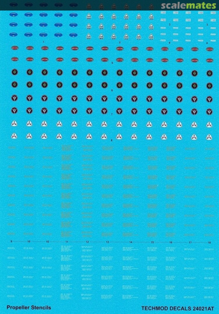 Boxart Propeller Logos and Stencils 24021 Techmod