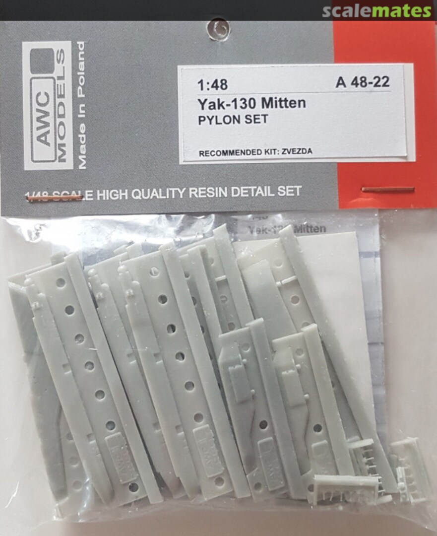 Boxart Yak-130 Mitten Pylon Set A48-22 AWC Models Boxart Yak-130 Mitten Pylon Set A48-22 AWC Models