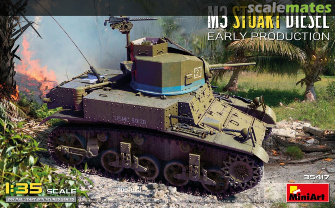 Boxart M3 Stuart Diesel Early Production 35417 MiniArt