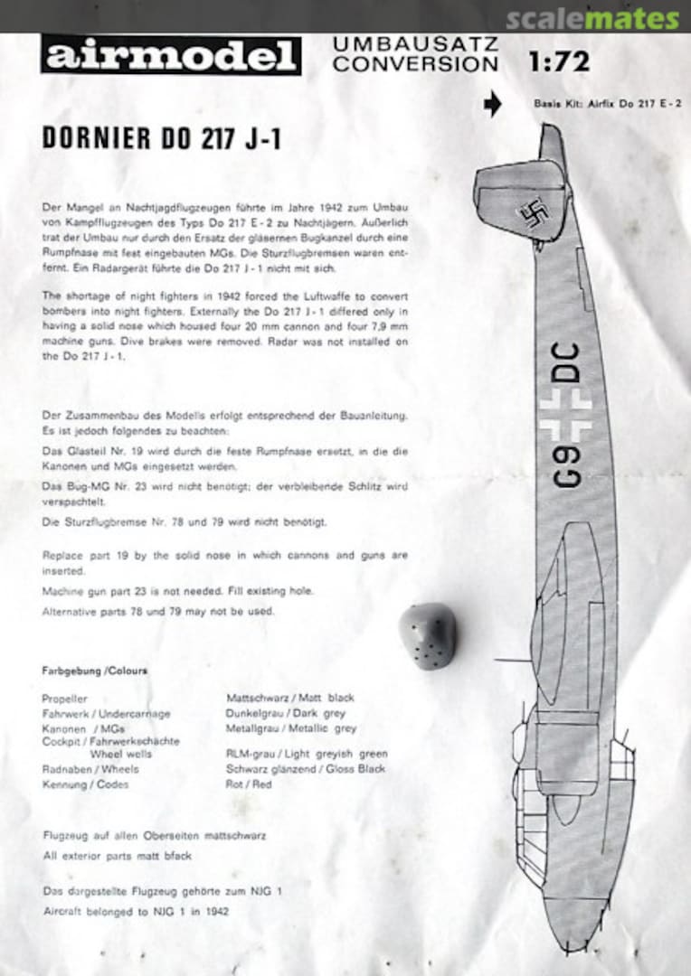 Boxart Do 217J-1 Conversion kit  Airmodel