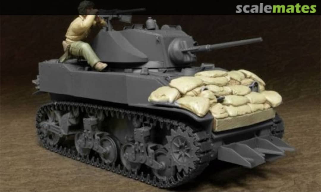 Boxart U.S. M5A1 Tank CREW & Sandbags (II) HF595 Hobby Fan Boxart U.S. M5A1 Tank CREW & Sandbags (II) HF595 Hobby Fan