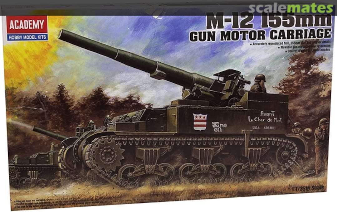 Boxart M-12 155mm Gun Motor Carriage 13268 Academy Boxart M-12 155mm Gun Motor Carriage 13268 Academy