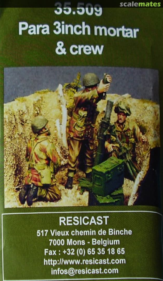 Boxart Para 3-Inch Mortar & Crew 35.5509 Resicast Boxart Para 3-Inch Mortar & Crew 35.5509 Resicast