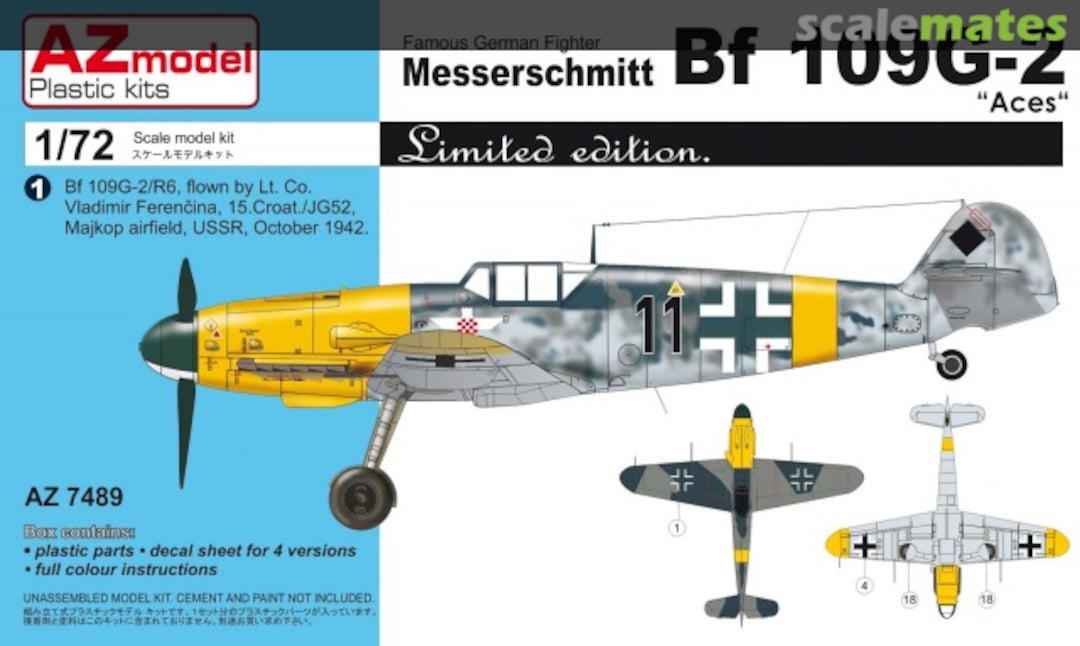Boxart Messerschmitt Bf 109G-2 AZ7489 AZmodel Boxart Messerschmitt Bf 109G-2 AZ7489 AZmodel