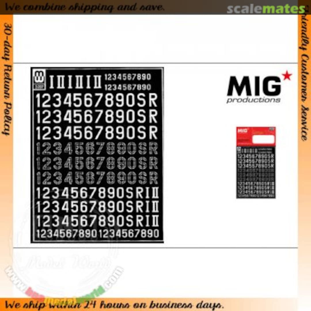 Boxart Numbers for WWII German Tanks MW3-207 MIG Productions Boxart Numbers for WWII German Tanks MW3-207 MIG Productions