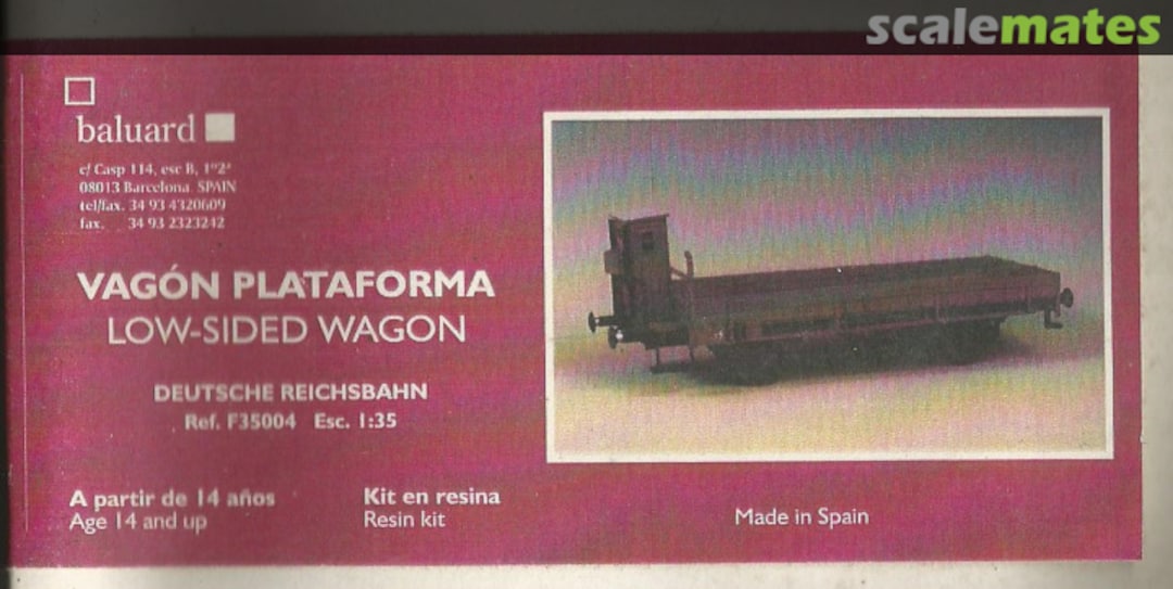 Boxart Low Sided Wagon F35004 Baluard Models Boxart Low Sided Wagon F35004 Baluard Models